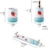 Ceramic,Soap Dispenser Bottle with Pump,Soap Dispenser Bottle Bathroom Accessory Set Ceramic 6 Piece Bathroom Set Features Soap Dispenser, Etc, Strawberry Pattern Hand Lotion Pump Bottle view 2