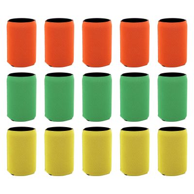 15pcs Beer Can Coolers Sleeves,Can Sleeves,Insulators Sleeves,Neoprene Can Cover,Standard Can Covers ,for Outdoor Entertainment Parties Events or Weddings, Can Sleeves,15pcs Beer Can Coolers Slee