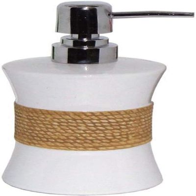Ceramic,Soap Dispenser Bottle with Pump,Soap Dispenser Bottle White Soap Dispenser Ceramic Shower Dispensers Wood Grain Non-slip Lotion Pump Dispenser For Kitchen Or Bathroom Use 13.5oz Lotion Pump Bo