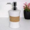 Ceramic,Soap Dispenser Bottle with Pump,Soap Dispenser Bottle White Soap Dispenser Ceramic Shower Dispensers Wood Grain Non-slip Lotion Pump Dispenser For Kitchen Or Bathroom Use 13.5oz Lotion Pump Bo view 3