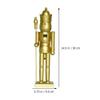 LUOZZY Christmas Craft Wood Nutcracker Figurines Unfinished Wood Nutcracker King Figure for Christmas Desktop Decorations, Gold view 2