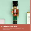 LUOZZY Christmas Nutcracker Figures, Green King Nutcracker Figures Holding Gifts for Winter Christmas Desktop Fireplace Decorations view 4