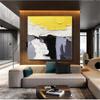 100% Hand-Painted Original Art Oil PaintingWall Artfor Living Room,Oversize Modern AbstractPainting,Large 3D Texture Palette Knife Canvas, 30X30 Frameless Unstretched Painting view 4