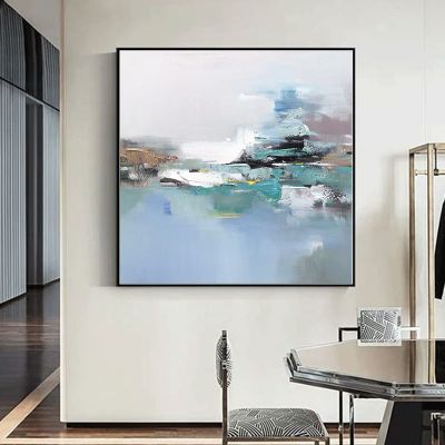 100% Hand-Painted Original Art Oil PaintingAbstract Oil Painting on Canvas,Palette Knife Colorful Artwork,Large Abstract Painting Colorful Painting, 20X20 Frameless Unstretched Painting