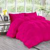 100% Egyptian Cotton 3 Piece Pinch Pleat Comforter Set All-Season Duvet Insert with 4 Side Corner Tabs Eastern King Size- Hot Pink Comforters 500 GSM Fill Power Pintuck Comforter with 4 Shams view 1