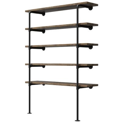 FOF FRIEND OF FAMILY(14" Deep,2Pcs Industrial Retro Wall Mount Iron Pipe Shelf,DIY Open Bookshelf,Hung Bracket,Home Improvement Kitchen Shelves,Tool Utility Shelves, Office Shelves,Bookshelves