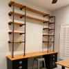 FOF FRIEND OF FAMILY(14" Deep,2Pcs Industrial Retro Wall Mount Iron Pipe Shelf,DIY Open Bookshelf,Hung Bracket,Home Improvement Kitchen Shelves,Tool Utility Shelves, Office Shelves,Bookshelves view 2