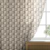 Ambesonne Hobby Tulle Curtains with Rod Pocket, Sewing Machine Patterns with Star Shapes Tailoring Objects Dressmaking Tools, Sheer Drape for Wedding Party 2 Panels, 108" x 72", Beige and Taupe view 2