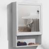 Bathroom Mirror Cabinet with Shelf Aluminum Bathroom Medicine Cabinet Mirror Storage Cabinet for Bathroom Bedroom, Hallway, 15.7X23.5 INCH (Size : 15.7 * 5 * 23.5 inch) view 1