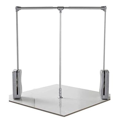 Closet Lifting Type Adjustable Width Hanger, Pull Down Hanging Rail for Wardrobe, Aluminum Extendable Clothes Hanger Rail, Heavy Duty Coat Rack, for Wardrobe Bedroom, Cabinet Height 860mm (Size : (4