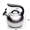Tea Kettle, Stovetop Whistling Teapot Kettle 304 Stainless Steel 3L Automatic Whistle Induction Cooker Gas General view 2