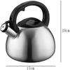 Tea Kettle, Stovetop Whistling Teapot Kettle Stainless Steel 3.5L Home Induction Cooker Gas General Automatic Whistle Health view 2