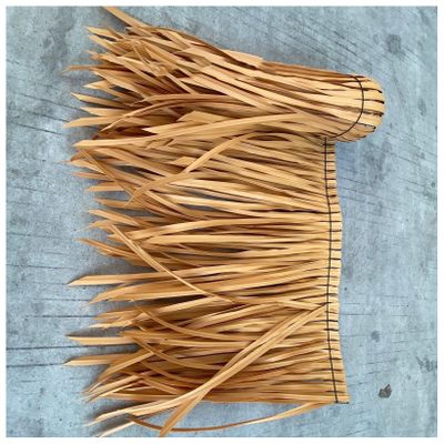 NAKAN Fire Retardant Yellow Synthetic Palm Thatch Roll Thatch Roofing Tiles Duck Blind Grass for Umbrella Cover Tropical Decoration Patio Sunshade(Size:0.5x1m/19x39in,Color:Yellow)