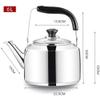 Tea Kettle, Stovetop Whistling Teapot Tea Kettle Stovetop Teapot Stainless Steel Hot Water Kettle Whistling -Mirror Finsh,Folding Handle,Fast to Boil, Whistling Teakettles (Size : 6l.) view 2