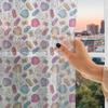 Ambesonne Purple Tulle Curtains with Rod Pocket, Stitching Sewing Dressmaking Related Colorful Thread Needle Spool Drawings, Sheer Drape for Wedding Party 2 Panels, 108" x 90", White and Multicolor view 4