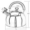 Tea Kettle, Stovetop Whistling Teapot Whistling Kettle With Folding Handle-304 Stainless Steel Kettle Stovetop Teakettle Whistling Kettle Large Capacity Induction Cooker Gas Stove Universal view 2