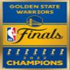 Trends International NBA Golden State Warriors - 2022 Commemorative Finals Team Logo Wall Poster, 22.4L x 14.7W, Gold Framed Version view 1