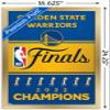 Trends International NBA Golden State Warriors - 2022 Commemorative Finals Team Logo Wall Poster, 22.4L x 14.7W, Gold Framed Version view 3