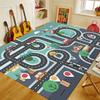 Kids Carpet Playmat Rug City Life Great for Playing with Cars Toys,Kid Rug Play Learn Area Rugs with Rubber Backing,Have Fun Throw Rug for Children's Rooms Bedroom Living Room Game Room 71x98 inch view 3
