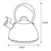 Tea Kettle Stovetop Whistling Stainless Steel Whistling Tea Kettle,Modern Stainless Steel Whistling Tea Pot for Stovetop with Cool Grip Ergonomic Handle view 2