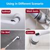 Electric Spin Scrubber, Electric Cleaning Brush Scrubber 360 Cordless Power Cleaning Brush with Telescopic Rod Handle, Portable Spin Scrubber for Cleaning Kitchen, Floor, Toilet, 3 Brushes & a Holder view 2