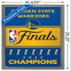 Trends International NBA Golden State Warriors - 2022 Commemorative Finals Team Logo Wall Poster, 22.4L x 14.7W, Barnwood Framed Version view 3