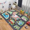 Kids Carpet Playmat Rug City Life Great for Playing with Cars Toys,Kid Rug Play Learn Area Rugs with Rubber Backing,Have Fun Throw Rug for Children's Rooms Bedroom Living Room Game Room 71x98 inch view 3