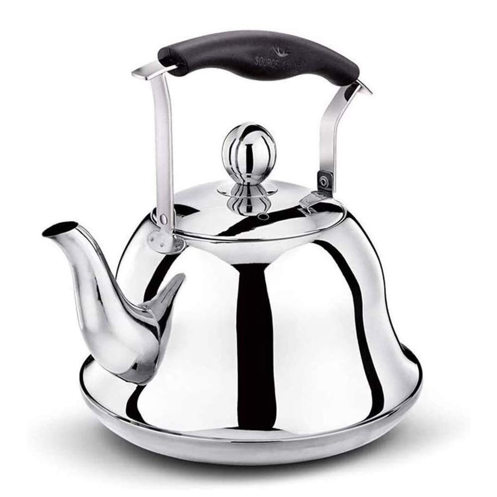 Tea Kettle Stovetop Whistling Stainless Steel Whistling Tea Kettle For Stove Top Induction Stainless Steel Teapot Gas Stovetop Water Kettle Whistle Modern Cookware (Color : A, Size : 6l)