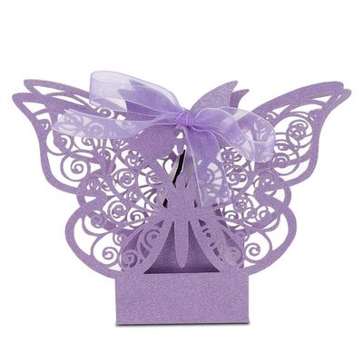 Marhynchus 100PCS Wedding Favor Sugar Chocolate Boxes European Pattern Paper Wedding Decoration for Wedding Birthday Party Decorations (Light)