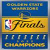 Trends International NBA Golden State Warriors - 2022 Commemorative Finals Team Logo Wall Poster, 22.4L x 14.7W, Silver Framed Version view 1