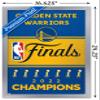 Trends International NBA Golden State Warriors - 2022 Commemorative Finals Team Logo Wall Poster, 22.4L x 14.7W, Silver Framed Version view 3