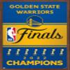 Trends International NBA Golden State Warriors - 2022 Commemorative Finals Team Logo Wall Poster, 22.4L x 14.7W, Mahogany Framed Version view 1
