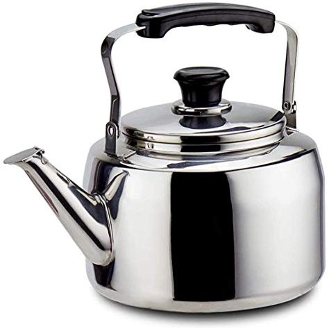 Tea Kettle Stovetop Whistling Stainless Steel Kettle 304 Stainless Steel Home Automatic Whistle Induction Cooker Gas General (Size : 4L)