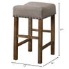 Best Master Furniture Janet 27" Wood Counter Stool in Driftwood (Set of 2) view 3