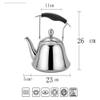 Tea Kettle Stovetop Whistling Stainless Steel Stovetop Household Kettle,Whistling Kettle for Induction HobKettle for Gas Stove Stainless Steel Whistle Tea Kettle Water Bottle (Size : 1.5l) view 2