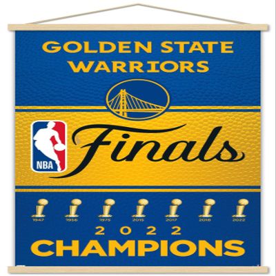 Trends International NBA Golden State Warriors - 2022 Commemorative NBA Finals Team Logo Wall Poster with Magnetic Frame