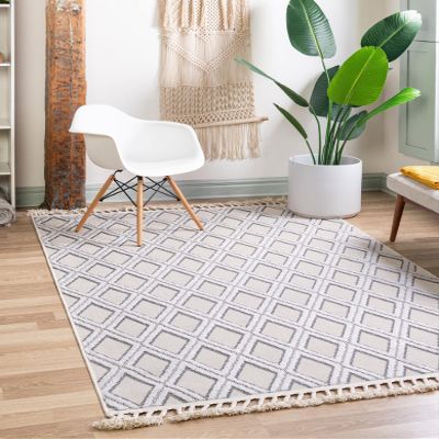 Unique Loom Arlo Collection Area Rug - Derek (Rectangular 5' 3" x 8' 0", Sandy Beige/Beige)
