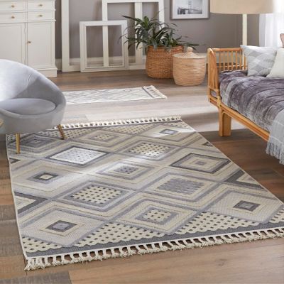 Unique Loom Arlo Collection Area Rug - Hannah (Rectangular 2' 0" x 3' 0", Sandy Beige/Gray)