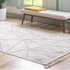 Unique Loom Arlo Collection Area Rug - AJ (Rectangular 5' 3" x 8' 0", Sandy Beige/Gray) view 4