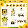 12 Pcs Sunflower Tiered Tray Decor Sunflower Decorations for Home Farmhouse Tray Set Rustic Summer Flower Table Top Centerpiece for Home Farmhouse Rustic Kitchen view 3