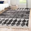 Unique Loom Cherokee Collection Area Rug - Asheville (Rectangular 6' 0" x 9' 0", Black/ Ivory) view 1