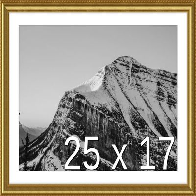 Frame It Easy 25 x 17 Gold Natural WoodFrame (Granby) with Matting