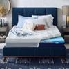 Sleep Innovations Cooling Comfort Gel Memory Foam Dual Layer Mattress Topper, 4 Inch, Queen Size, Pillow Top Cover view 1