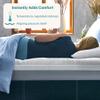 Sleep Innovations Cooling Comfort Gel Memory Foam Dual Layer Mattress Topper, 4 Inch, Queen Size, Pillow Top Cover view 2