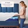 Sleep Innovations Cooling Comfort Gel Memory Foam Dual Layer Mattress Topper, 4 Inch, Queen Size, Pillow Top Cover view 4