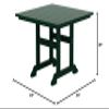 WO Home Furniture Outdoor Dining Table, 43" Square HDPE Patio Table with Umbrella Hole, Weather Resistant Patio Table for Backyard, Deck and Garden, Dark Green view 3