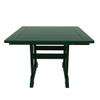 WO Home Furniture Outdoor Dining Table, 43" Square HDPE Patio Table with Umbrella Hole, Weather Resistant Patio Table for Backyard, Deck and Garden, Dark Green view 4
