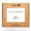 Empire Home 100% Organic Cotton Bed Sheet Set - Fitted + Flat + 2 Pillow Cases (Queen, White) view 1