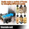 AIpoGN Dumpling Skin Maker Spring Roll Dough Roller Commercial Stainless Steel Wrapper Machine For Wonton Ravioli Pierogi Empanada Momo,110V,with 1 mold view 1