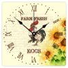 Farm Fresh Eggs Roman Numerals Retro Wall Clocks Silent Non-Ticking Wooden Wall Clocks for Grandparents with Poor Vision Farmhouse Wall Clock for Xmas Farmhouse Easy to Read 10 in view 1